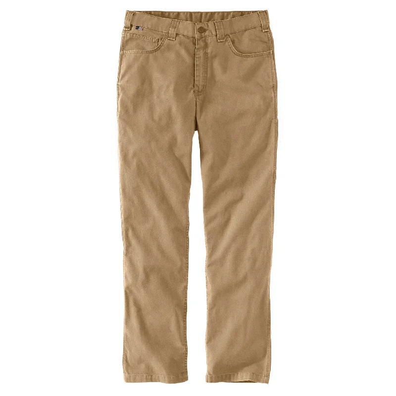 Carhartt Men's Flame Resistant Rugged Flex® Relaxed Fit Canvas Pant_Dark Khaki