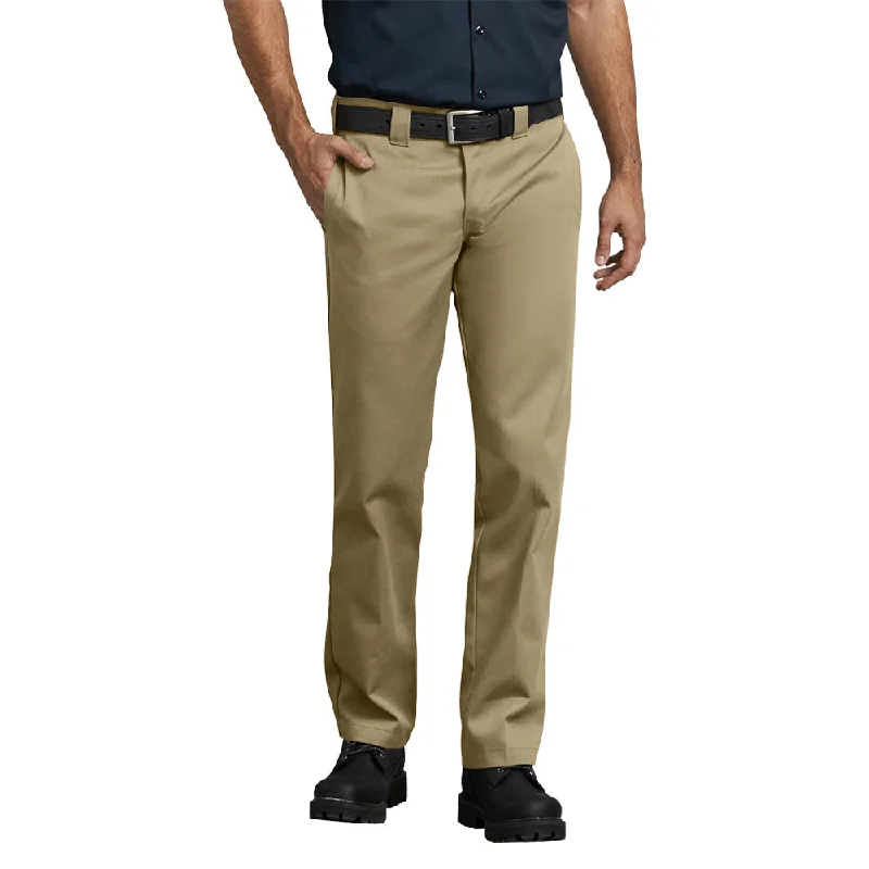 Dickies Men's Slim Fit Straight Leg Work Pant_Khaki