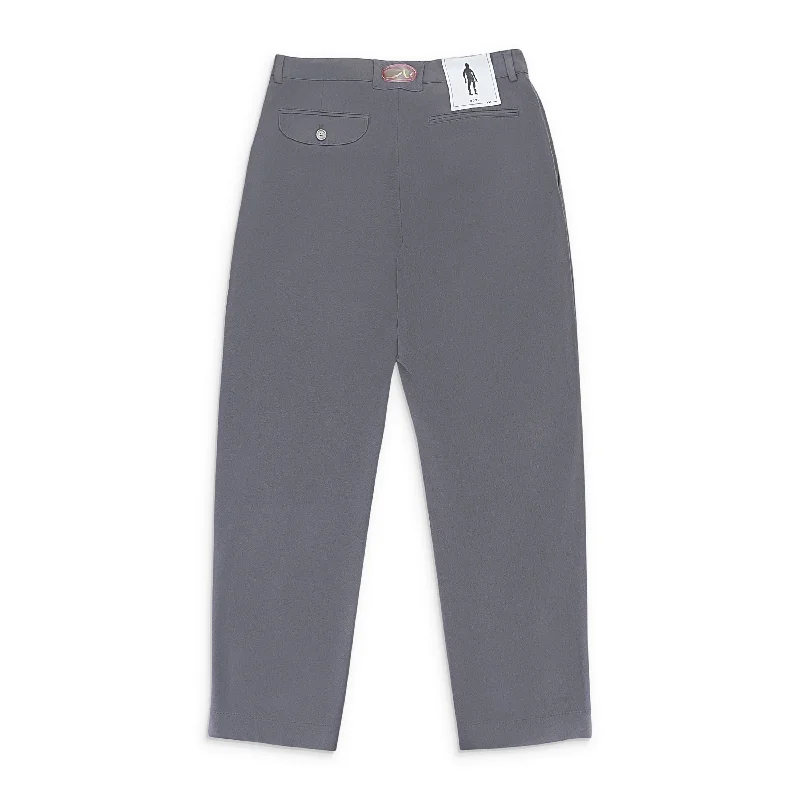 RELAXED STEEL GRAY TROUSERS