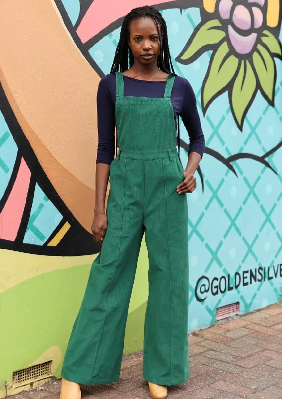 Corduroy Overalls Hunter Green