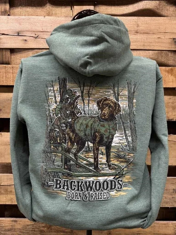 Backwoods Timber Dog Long Sleeve Unisex Hoodie