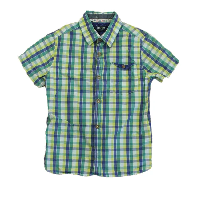 Baker by Ted Baker Boys Blue | Yellow | Green Plaid Button Down Short Sleeve