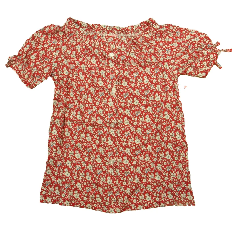 Bisby Girls Red | Blue Floral Blouse