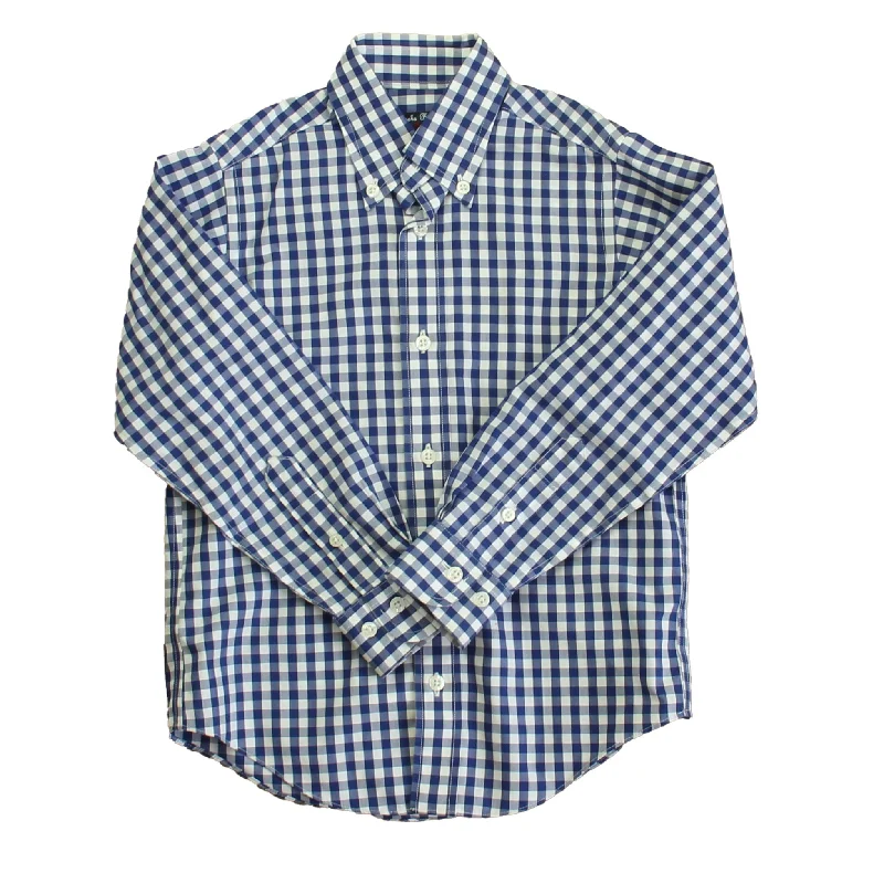 Brooks Brothers Boys Blue | White Button Down Long Sleeve