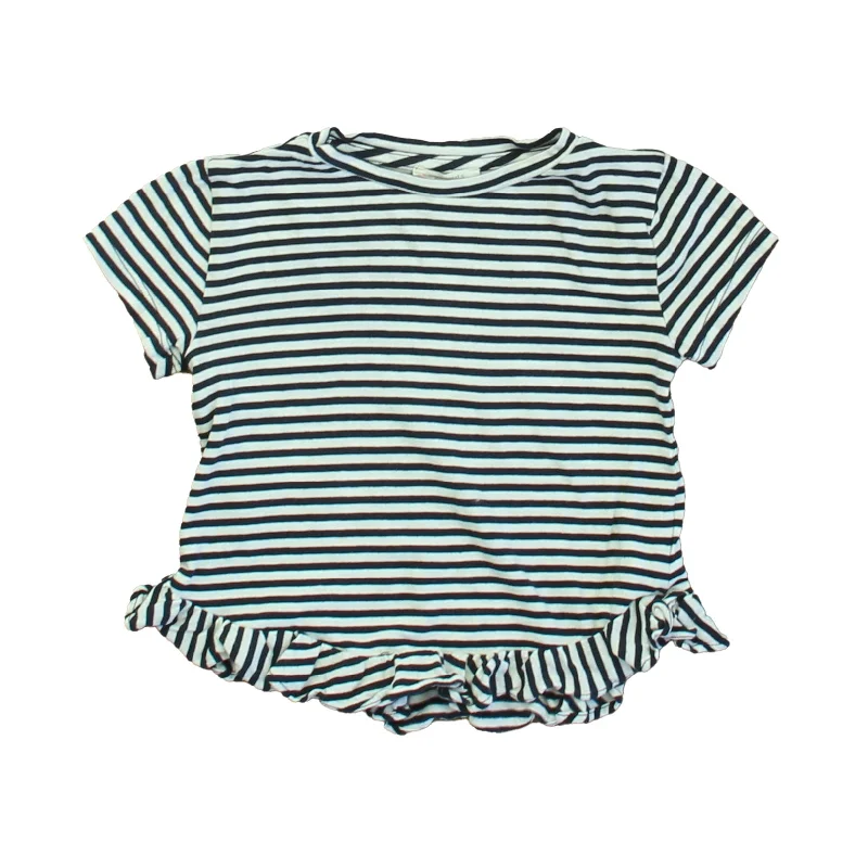 Crewcuts Girls Navy | White T-Shirt