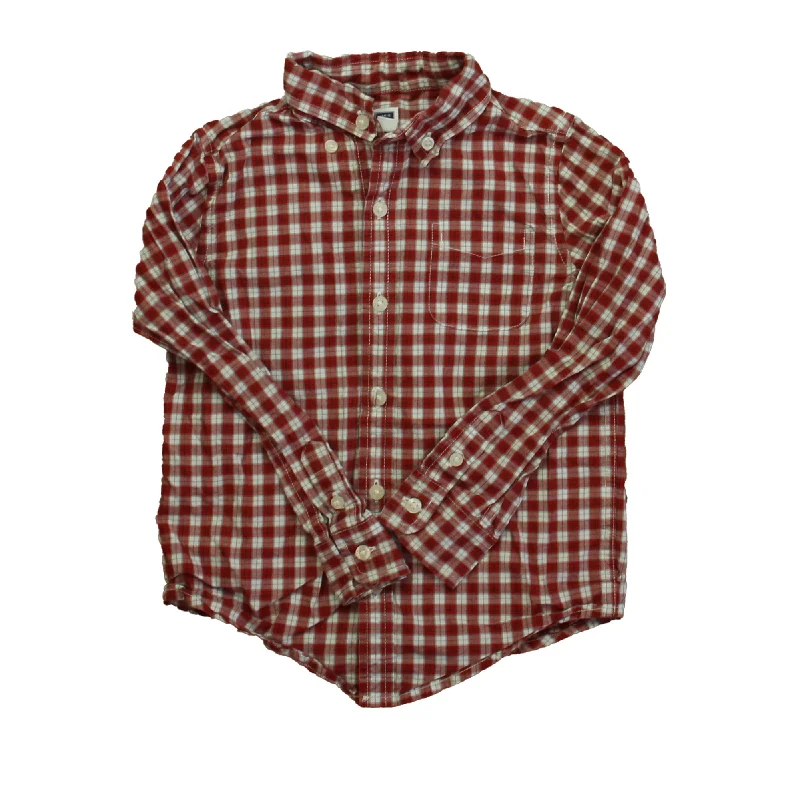 Janie and Jack Boys Red Plaid Button Down Long Sleeve