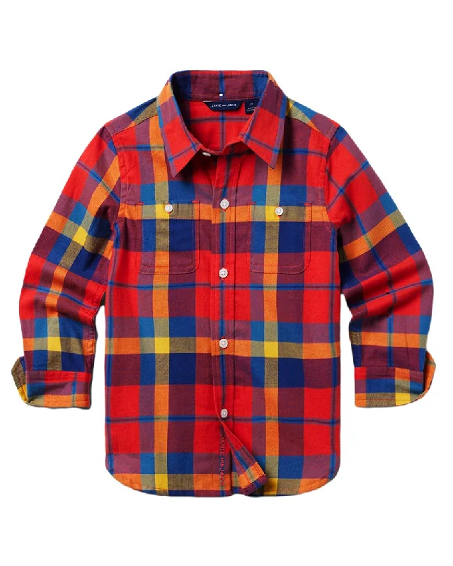 Janie and Jack Tartan Flannel Shirt