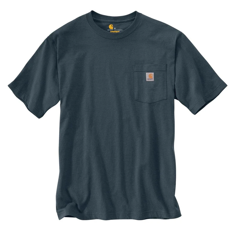 K87 - Loose Fit Heavyweight Pocket Tee, Blue Stone