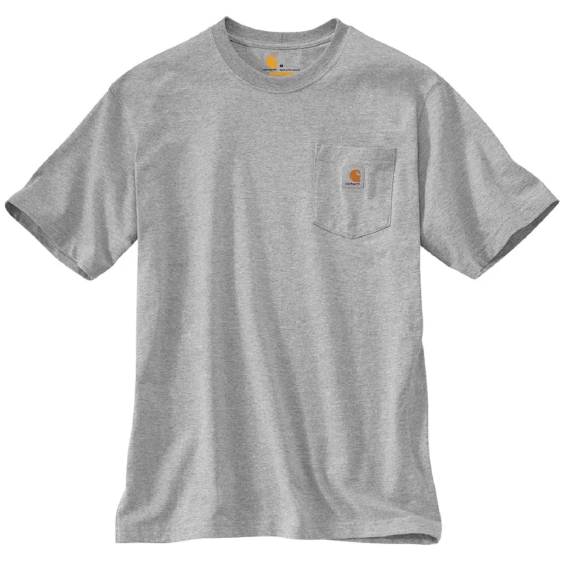 K87 - Loose Fit Heavyweight Pocket Tee, Heather Grey