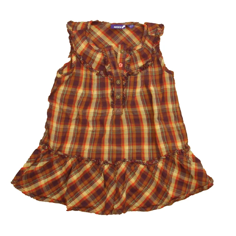 Mexx Girls Brown Plaid Blouse