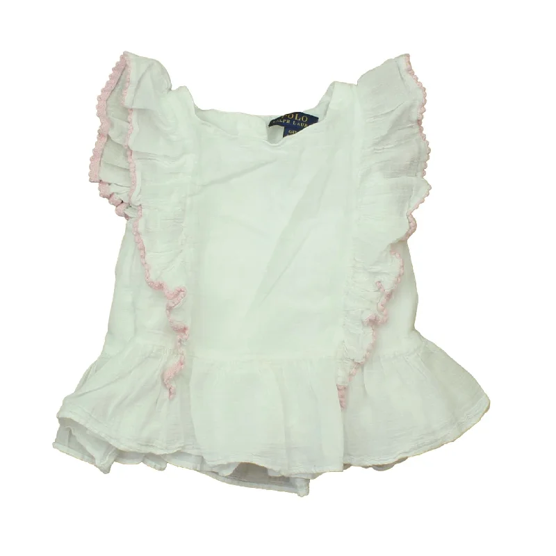 Polo by Ralph Lauren Girls White | Pink Blouse