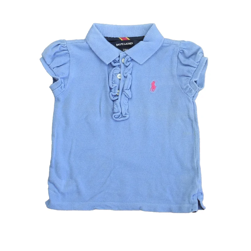 Ralph Lauren Girls Blue Polo Shirt