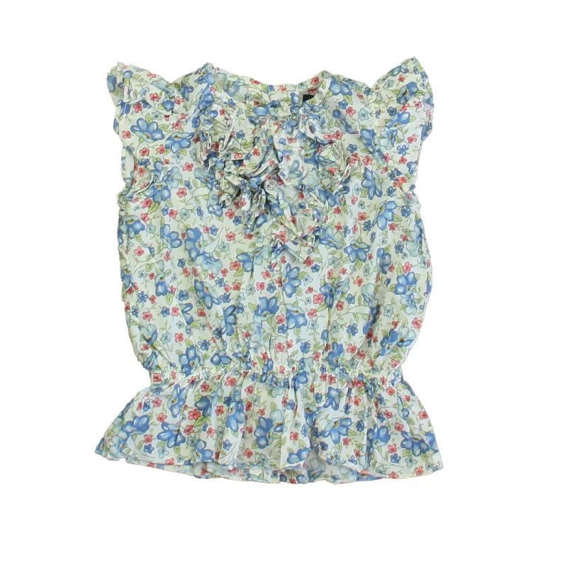 Ralph Lauren Girls White | Blue | Pink Floral Blouse