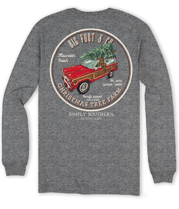 Simply Southern Big Foot Christmas Tree Unisex Long Sleeve T-Shirt