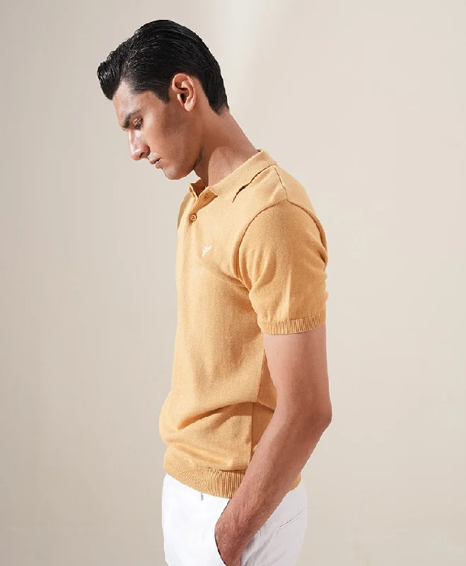 Lt Brown Knitted POLO