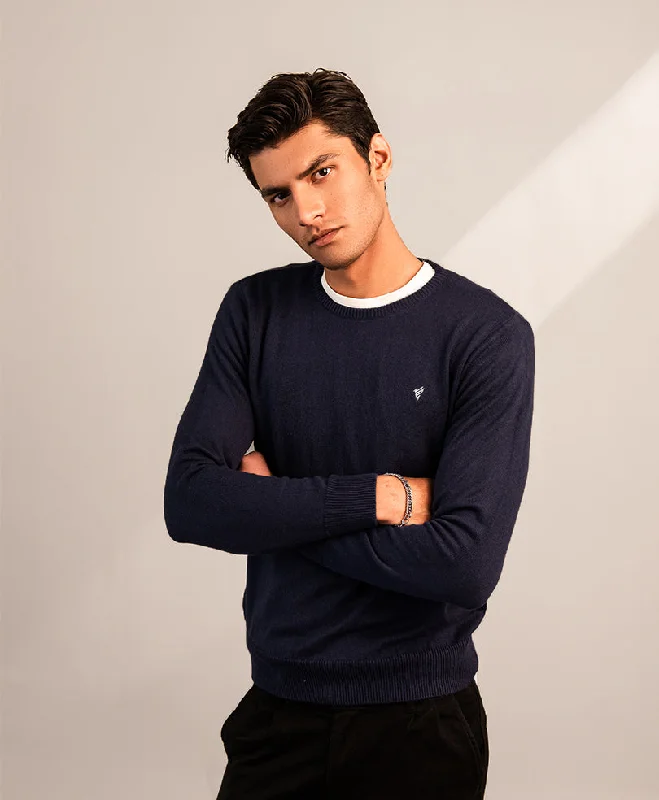 Navy Crew Neck Jumper Sweater